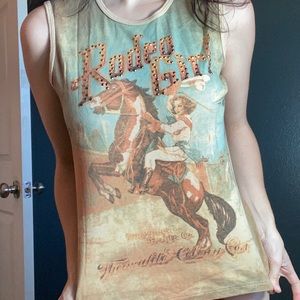 SKINNY MINNIE “rodeo girl” studded tank top